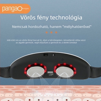 Derék- és hasmasszírozó PG-2645L lumbális trakcióval, USB tápegység, számítógépes típusú vezérlés, 4 masszázsfej, Climbing