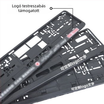 Európai rendszám keret készlet, modellek XC-W041, XC-W040, XC-W123; anyag: PP műanyag; márka: Wen Shuai