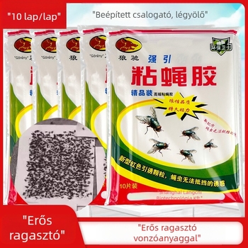 Légy- és szúnyogfogó ragadós papírlap – háztartási használatra, erős ragadósság, nem toxikus anyag, egyszerű stílus