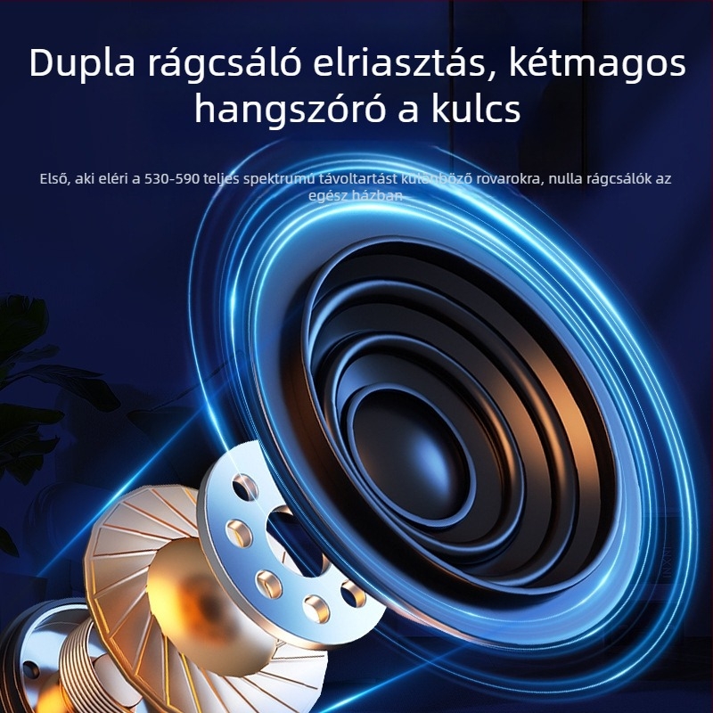 Ultrahangos rovar- és rágcsálóriasztó, Modell 211 - Nagy teljesítmény, 220V, 1–65 kHz, 3W, ABS ház