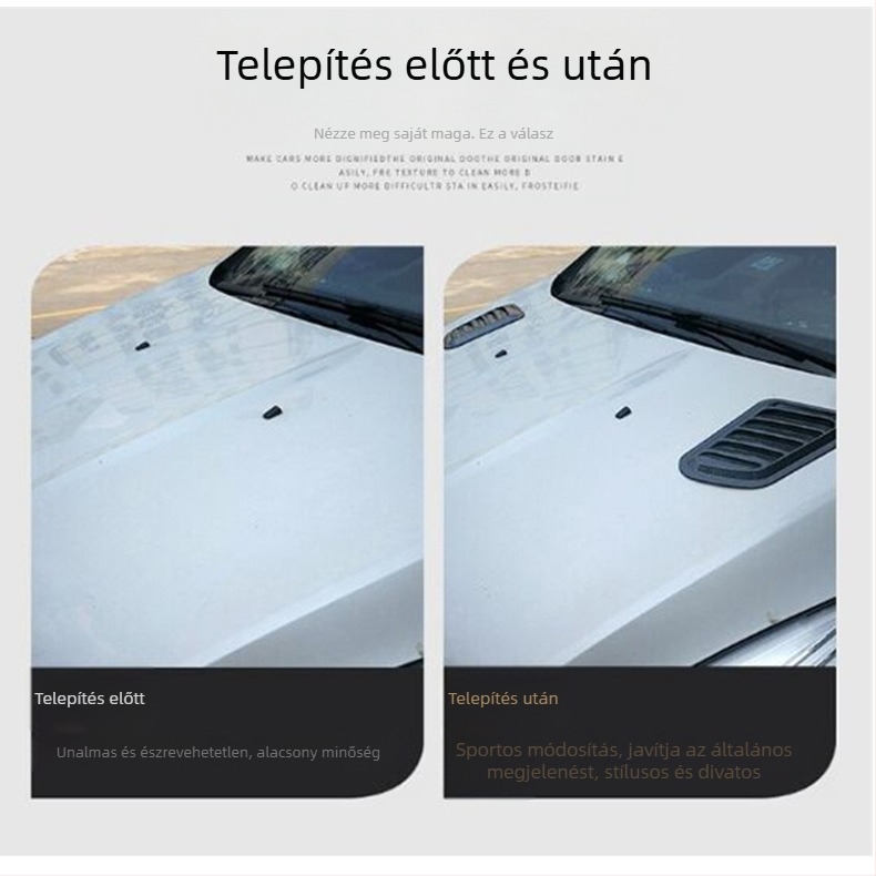 Incarnation Voyage ABS motorház matricája, levél alakú mintázat, ragasztásos telepítés