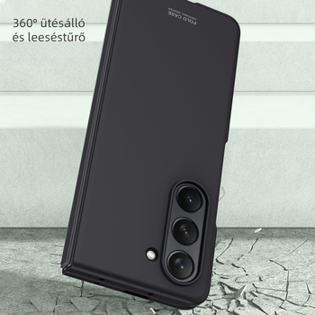 Galaxy Fold5/Fold4 telefontok, matt PC merev burkolat bőrhatású felülettel, ütésálló, ujlenyomat-mentes