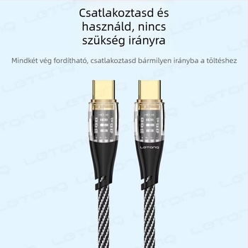Le sugar S34 PD30W fonott adatkábel – Lightning és Type-C, gyors töltés