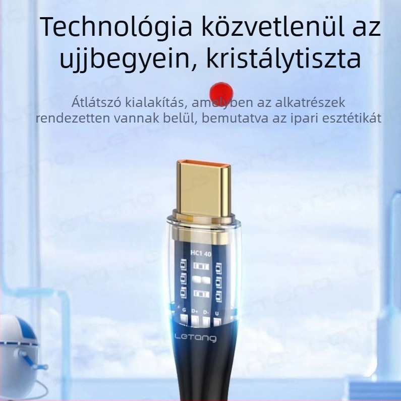Le sugar S34 PD30W fonott adatkábel – Lightning és Type-C, gyors töltés