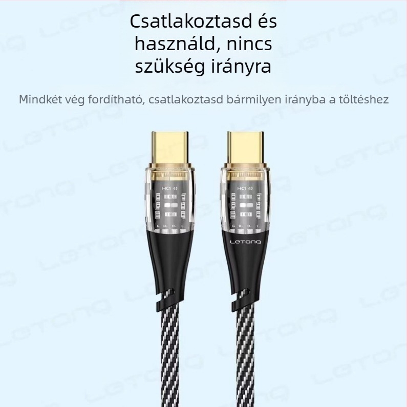 Le sugar S34 PD30W fonott adatkábel – Lightning és Type-C, gyors töltés