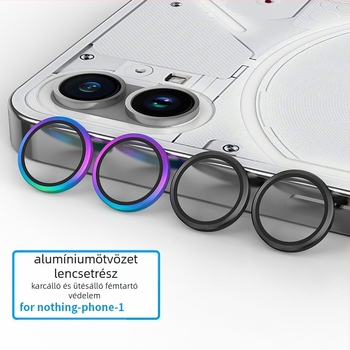 Nothing Phone 1 objektív védőfólia — tükörfényű felület, karcolásálló, anyag: alumíniumötvözet edzett üveg, gyártási folyamat: megmunkálás