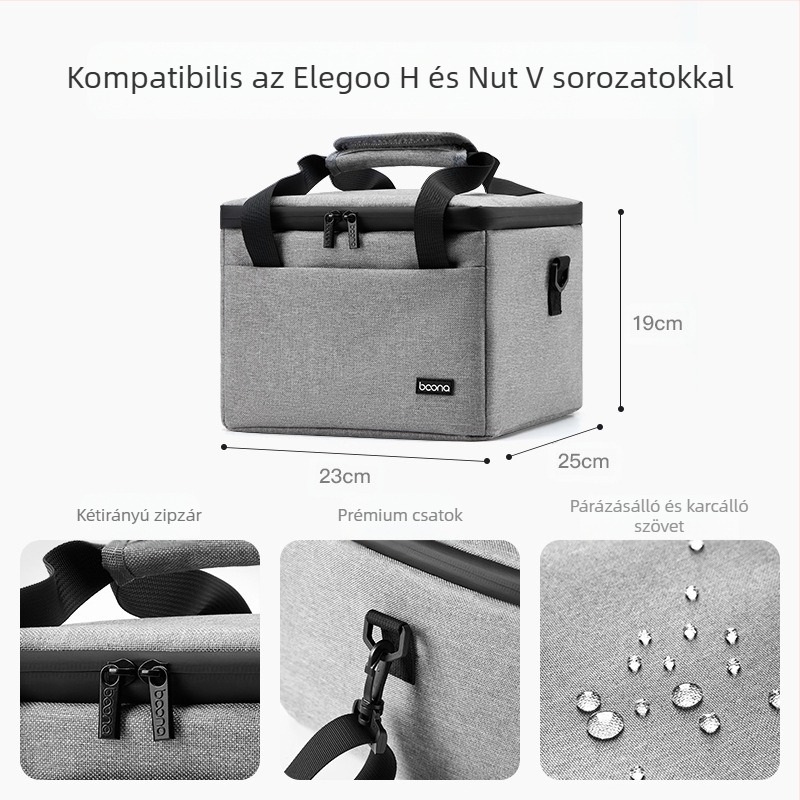 Projektor tároló táska | kompatibilis Xgimi H sorozat és Nut B sorozat | BN-T002, Oxford anyag, 2,5 kg teherbírás