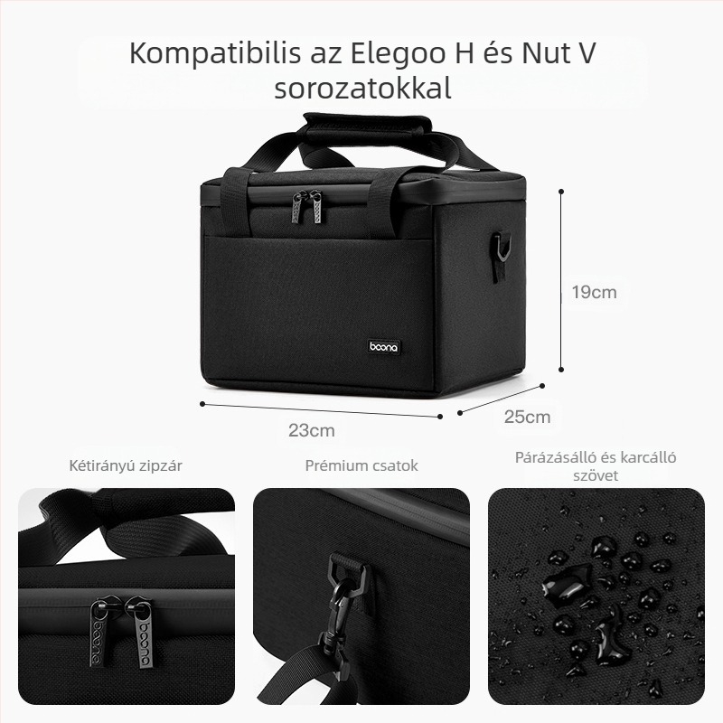 Projektor tároló táska | kompatibilis Xgimi H sorozat és Nut B sorozat | BN-T002, Oxford anyag, 2,5 kg teherbírás