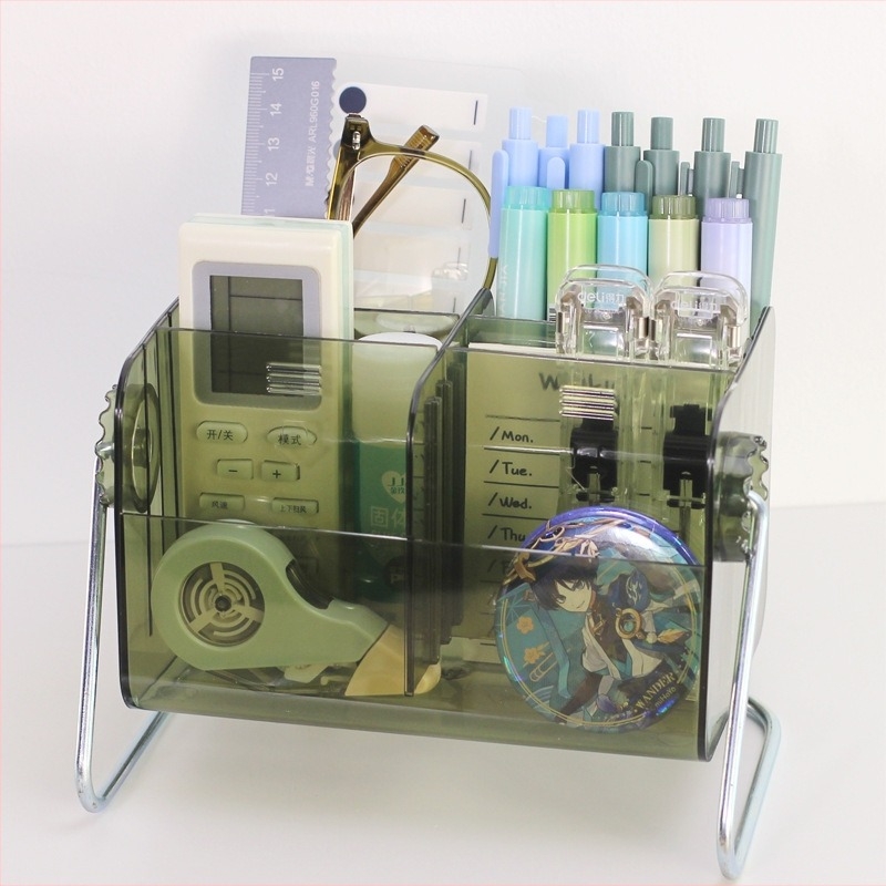 Autonomy PET anyagú négyszögletes tolltartó – asztali rendező (négyszögletes stílus)