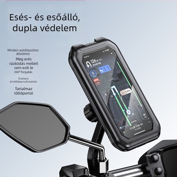 Navigációs telefontartó motorhoz, hegyi kerékpárhoz és elektromos kerékpárhoz