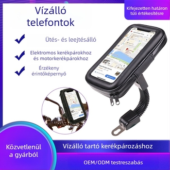 Okostelefon-tartó elektromos kerékpárok és motorkerékpárok számára, a hátsó tükrre szerelve navigációhoz, 3,5–6,3 hüvelykes telefonokhoz.