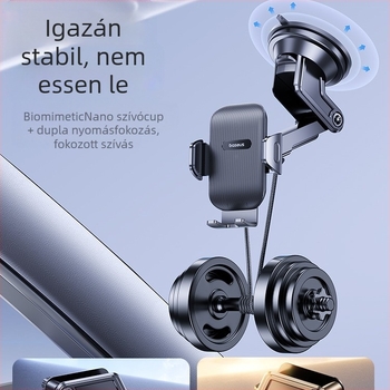 Baseus összecsukható autós telefon-tartó szívófejű rögzítés – Snap-On, az elülső légáramláshoz