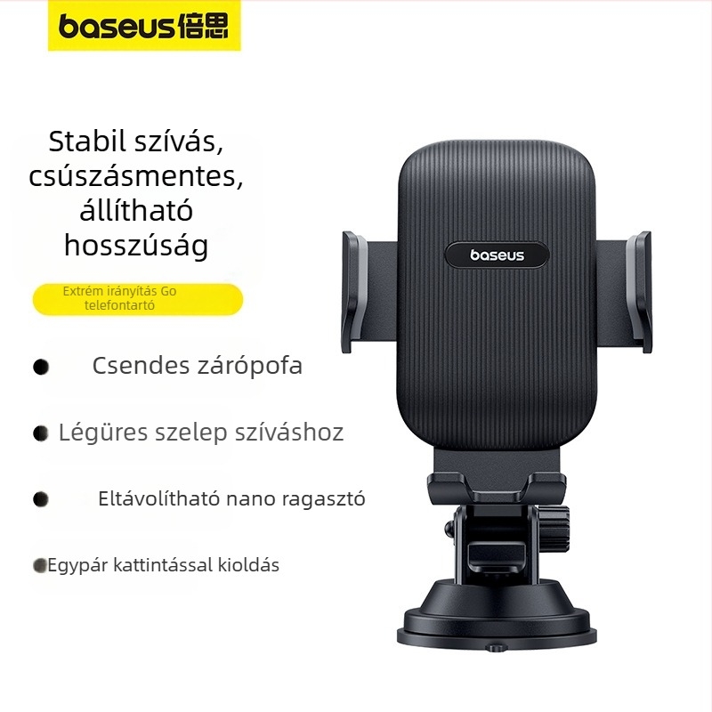Baseus összecsukható autós telefon-tartó szívófejű rögzítés – Snap-On, az elülső légáramláshoz