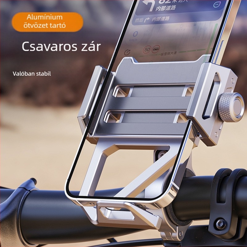 Boneruy telefon-tartó alumínium ötvözetből kerékpárhoz/e-bike-hoz/motorkerékpárhoz, CNC precíziós megmunkálás, anodizált felület