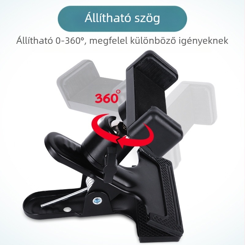 Gitár fejre szerelhető telefon tartó partitúra klippel, univerzális mobiltelefon tartó élő közvetítéshez