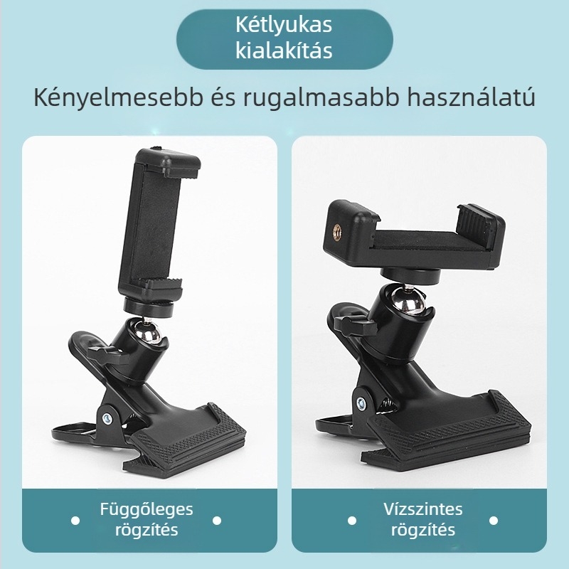 Gitár fejre szerelhető telefon tartó partitúra klippel, univerzális mobiltelefon tartó élő közvetítéshez