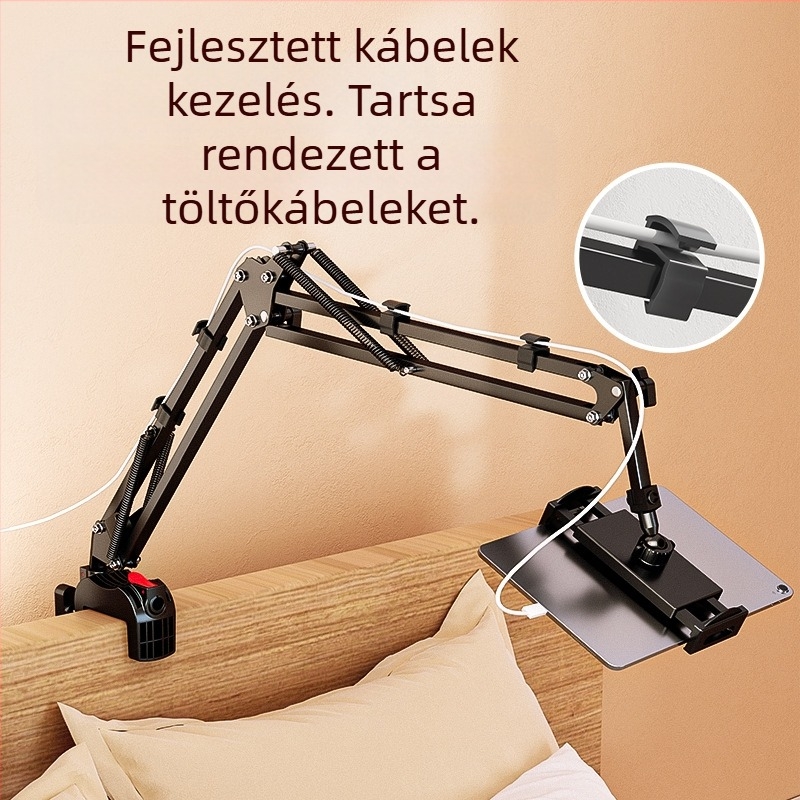 Asztali állvány telefonok és tabletek számára | Nyomógombos működés | Fém felépítés | Márka X&X (Típus: Asztali állvány; Anyag: Fém; Márka: X&X)