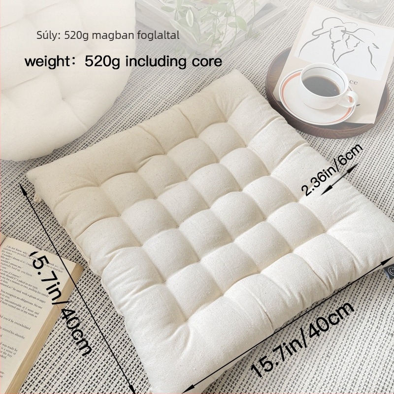 Japán stílusú székpárna, viscose rostból készült külső, PP pamut töltőanyag, egyszínű mintázat