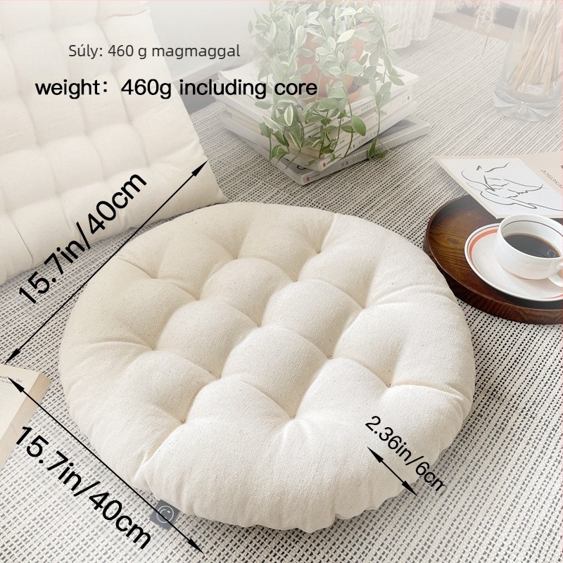 Japán stílusú székpárna, viscose rostból készült külső, PP pamut töltőanyag, egyszínű mintázat