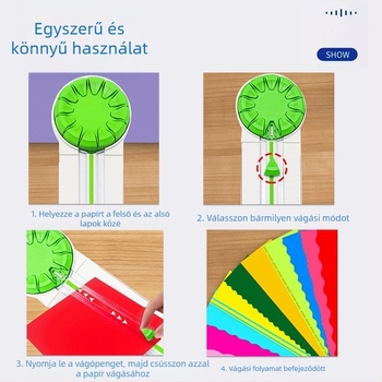 PT-001G 12-in-1 csúszó mini műanyag papírvágó DIY naplóhoz