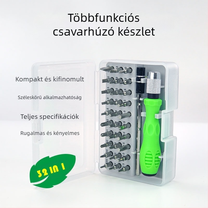 Jianuo Hardware 32-in-1 többfunkciós csavarhúzó készlet telekommunikációs karbantartáshoz, króm-vanádium ötvözetű acél