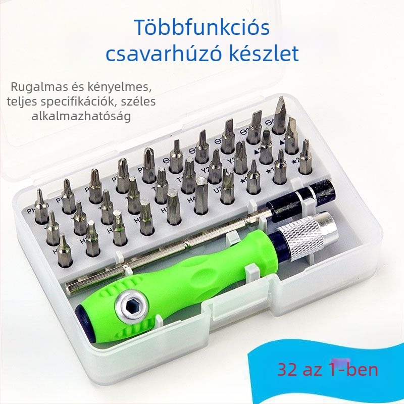 Jianuo Hardware 32-in-1 többfunkciós csavarhúzó készlet telekommunikációs karbantartáshoz, króm-vanádium ötvözetű acél