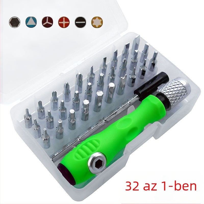 Jianuo Hardware 32-in-1 többfunkciós csavarhúzó készlet telekommunikációs karbantartáshoz, króm-vanádium ötvözetű acél