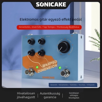 Sonicake elektromos gitár egyetlen effektpedál, QDS modulációval, késleltetéssel és torzítással