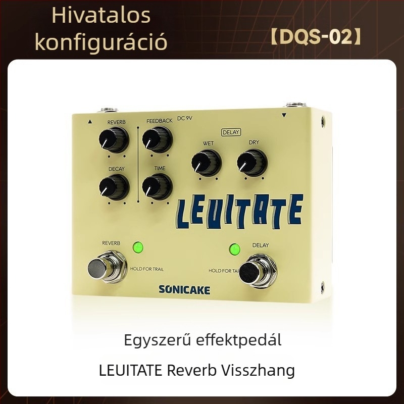 Sonicake elektromos gitár egyetlen effektpedál, QDS modulációval, késleltetéssel és torzítással