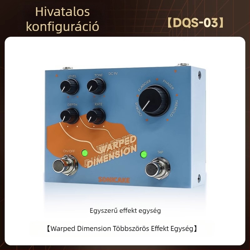Sonicake elektromos gitár egyetlen effektpedál, QDS modulációval, késleltetéssel és torzítással