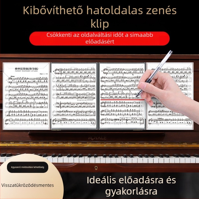 Zongora kotta klipek, hatoldalas bővíthető és összecsukható, ABS anyag, YTK márka