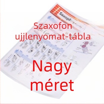 Szaxofon akkordkártya, bevont papír, PVC átlátszó csomagolás, Spread beauty márka, hangszerhez