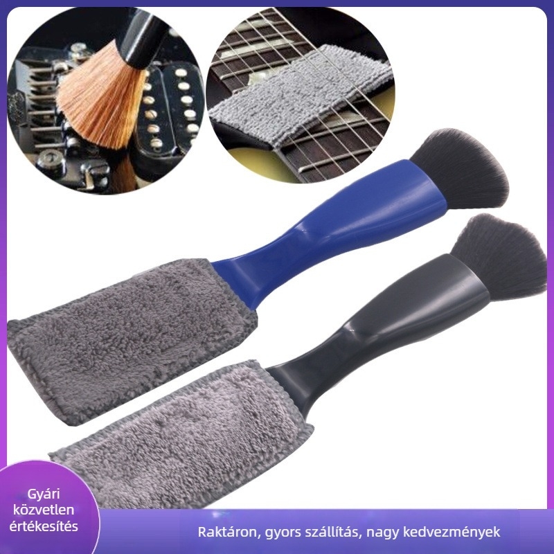 Hangszerápolási tisztító kefe – zongorához, gitárhoz és hegedűhöz, húrok tisztítása, fogólap tisztítása, por eltávolítása