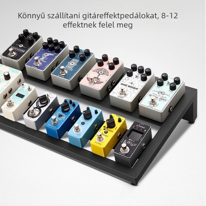 Liyang márkájú BD-1 gitár pedálpanel alumínium ötvözetből, tartóval és hordtáskával