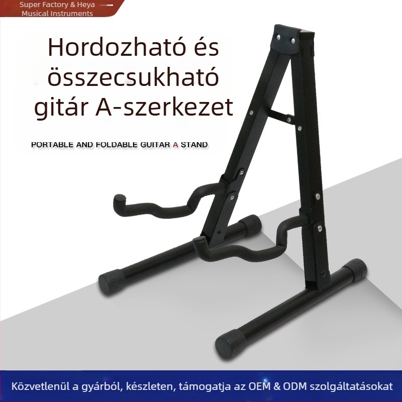 HYS Összecsukható A-típusú gitárállvány, fém, modell A Rack