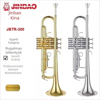 JBTR-300 Down-B trombita, aranyozott felülettel, kezdőknek — rézbrass hangszer iskolai zenekarhoz