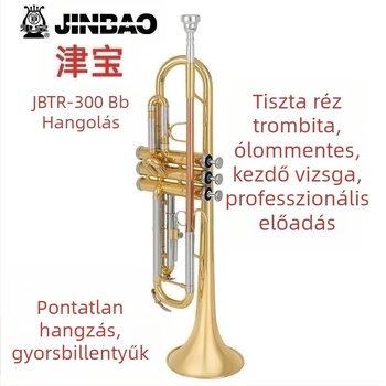 JBTR-300 Down-B trombita, aranyozott felülettel, kezdőknek — rézbrass hangszer iskolai zenekarhoz