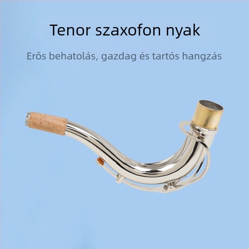 Réz saxofon hajlított nyak, 27,5 mm átmérő, Bb kulcs, modell B60
