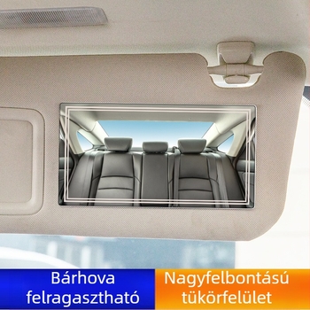 Autó belső kozmetikai tükör, rozsdamentes acél, modell YH-L2351, testreszabható feldolgozás, logó nyomtatás elérhető