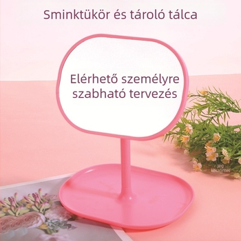 Asztali smink tükör, egyoldalas, keret PU/PS/PVC, alumínium tükör, testreszabható, csomagolás 24 db
