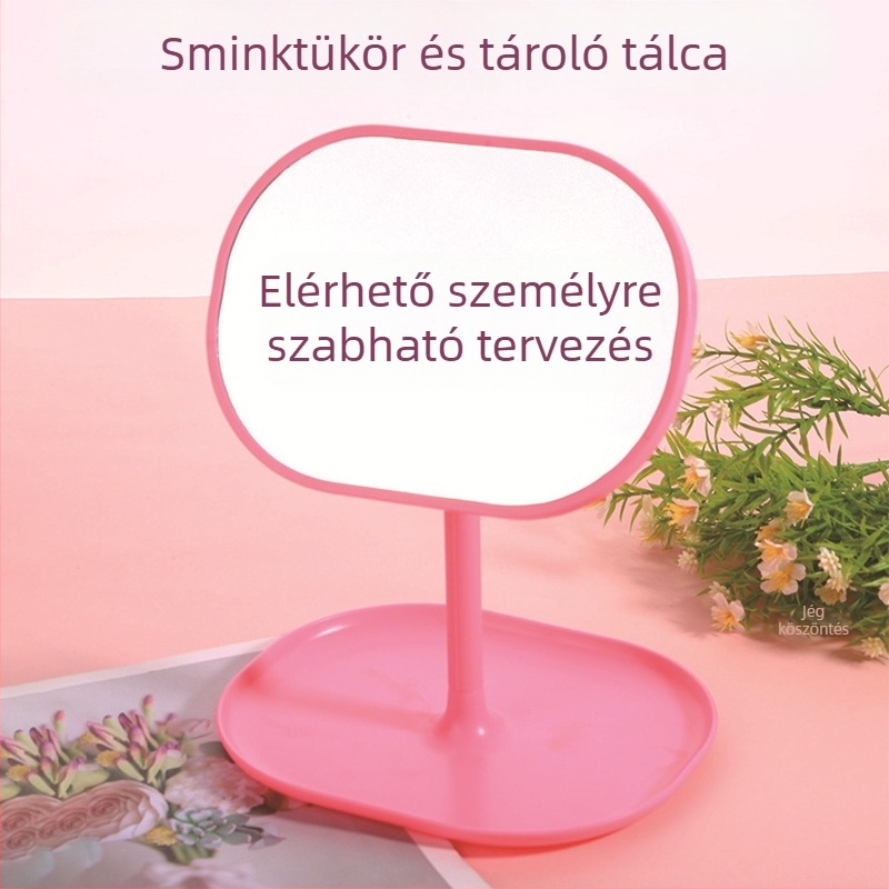 Asztali smink tükör, egyoldalas, keret PU/PS/PVC, alumínium tükör, testreszabható, csomagolás 24 db