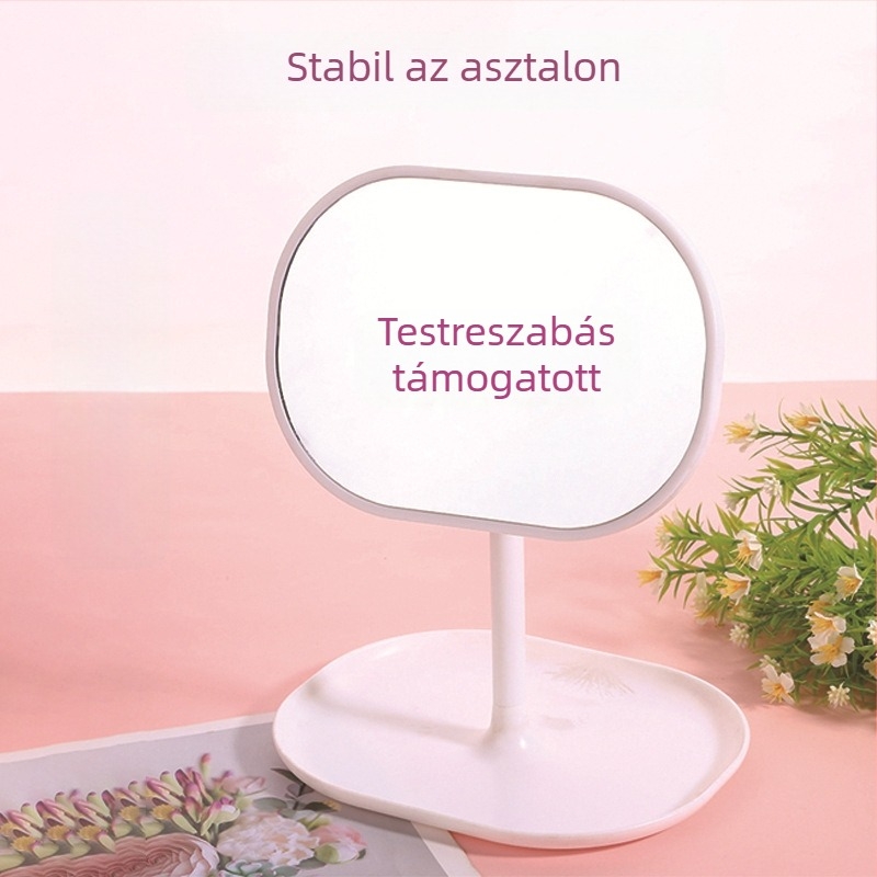 Asztali smink tükör, egyoldalas, keret PU/PS/PVC, alumínium tükör, testreszabható, csomagolás 24 db