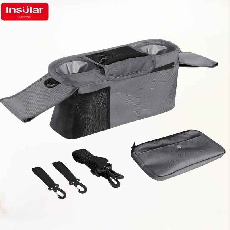 Insular / Inxiuli Babakocsira akasztható táska – vízálló, multifunkcionális babaszerv rendező cumisüveg, pohár és pelenka tárolóval