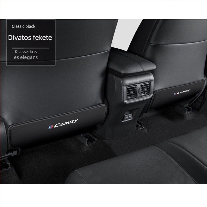 Toyota Camry hátsó üléspárna védő – bőrből készült védő párna habos töltéssel, nyomtatott logóval, négy évszakos általános típus, Tetyue márka