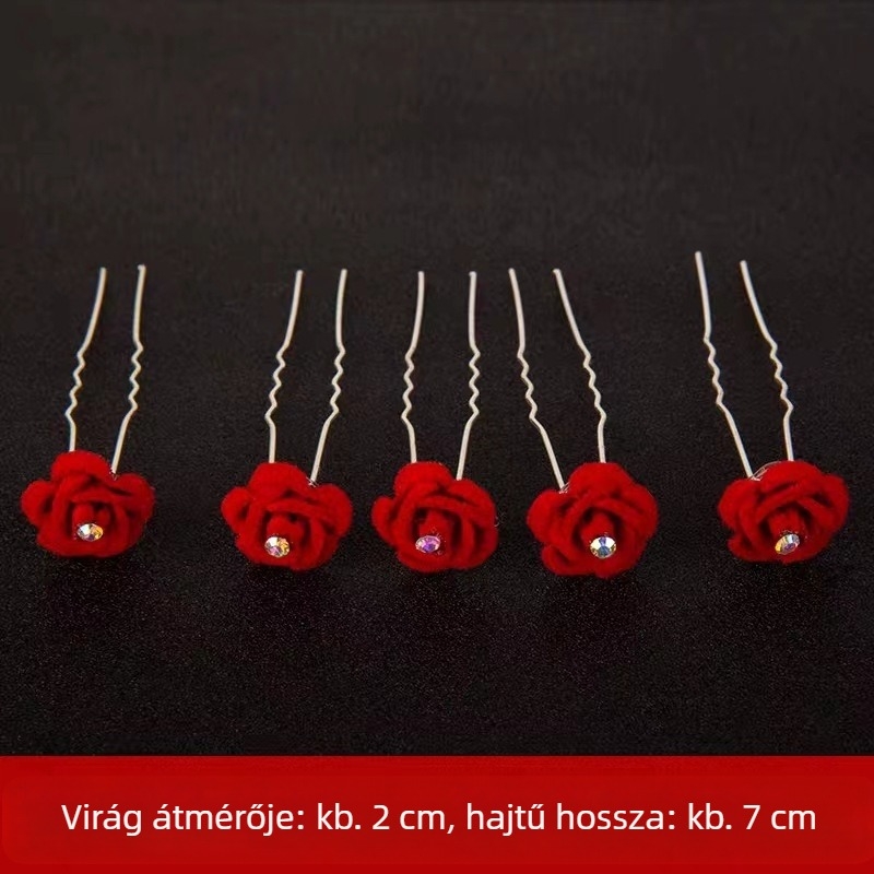 Fejdísz strassz kövekkel, virágos díszítés — hagyományos stílusú, esküvőre alkalmas, testreszabás elérhető