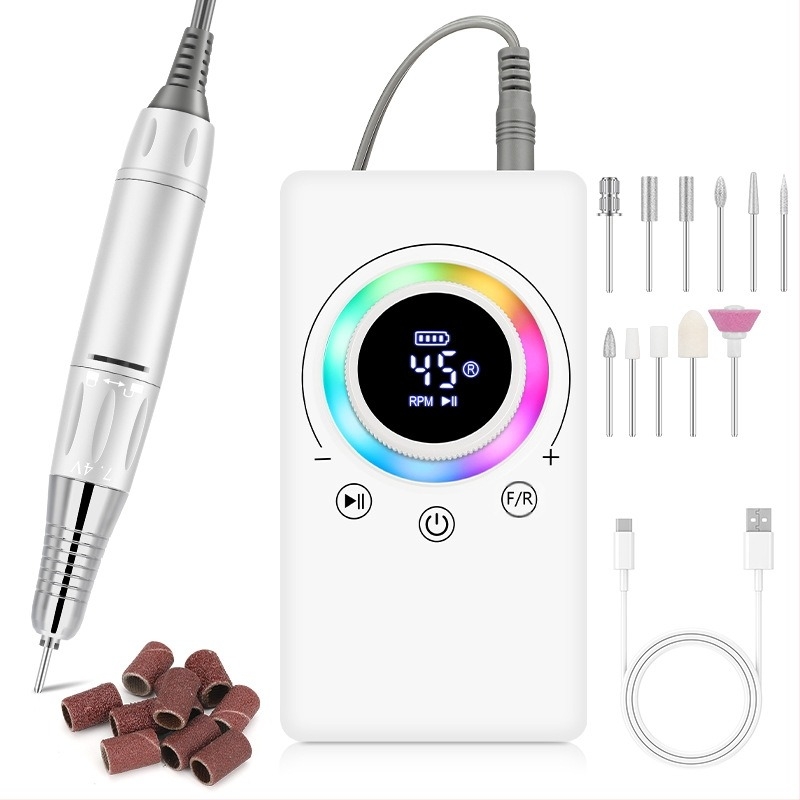 S03 hordozható elektromos körömfúró a körmök eltávolításához és manikűrhöz — univerzális használat, otthoni használat