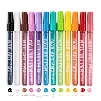 Guangna DIY körömdíszítő toll – körömdíszítéshez és graffitihez, gyorsan száradó, vízálló, fémes akril toll