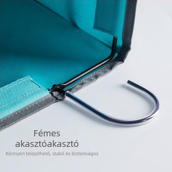 Fali akasztós tárolókosár – pamut- és lenanyagú, éjjeliszekrény melletti rendező, falra szerelhető a hálószobában, fürdőszobában és a konyhában, Eredet Yiwu