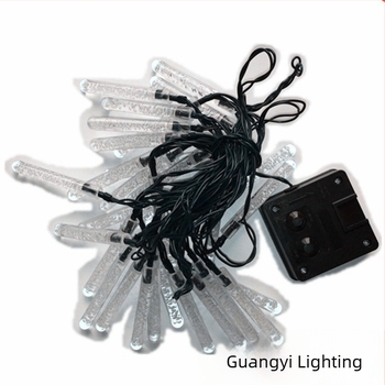 LED buborékos oszlopfények, modell GY-0070, 0.6W, IP65, akkumulátoros, gombos vezérlés, ünnepi díszítéshez ablakra és karácsonyfa