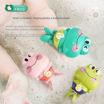 Tekerős vízijáték gyerekeknek: béka és teknős a fürdéshez, műanyag, 4–6 évesek